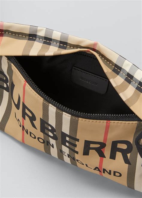 Burberry Heritage Stripe Wristlet Crossbody Bag 